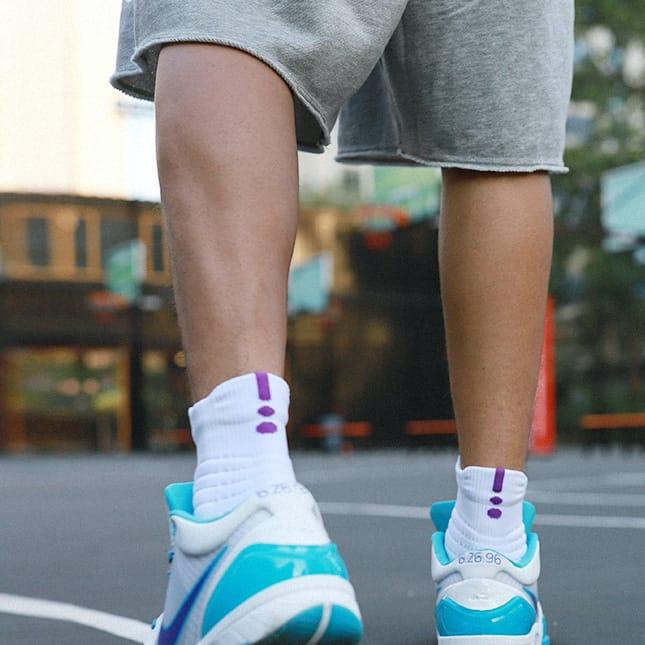 Спортивные носки Ehot Kobe White-Black Quarter Socks