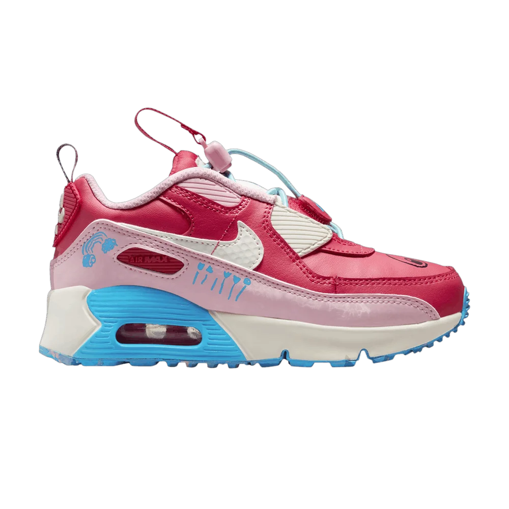 Krossovki-Nike-Air-Max-90-Toggle-SE-PS-Light-Fusion-Red-Blue-Lightning