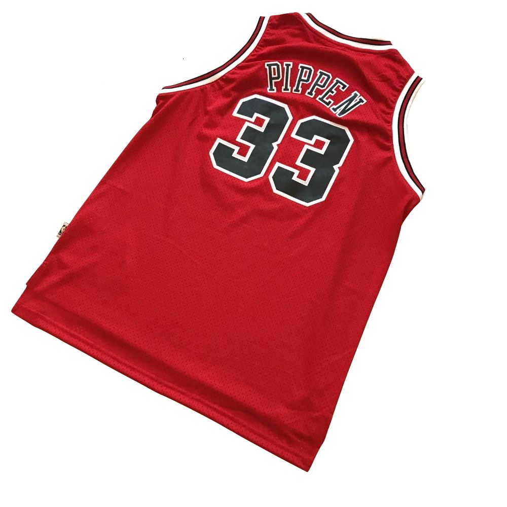 Баскетбольная майка Scottie Pippen Chicago Bulls #33 Red Throwback Swingman