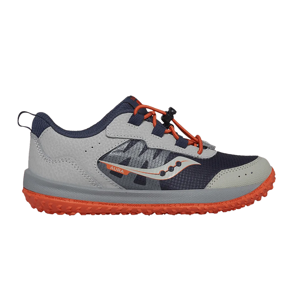 Кроссовки Saucony Aura KDZ Big Kid 'Grey Orange Navy'