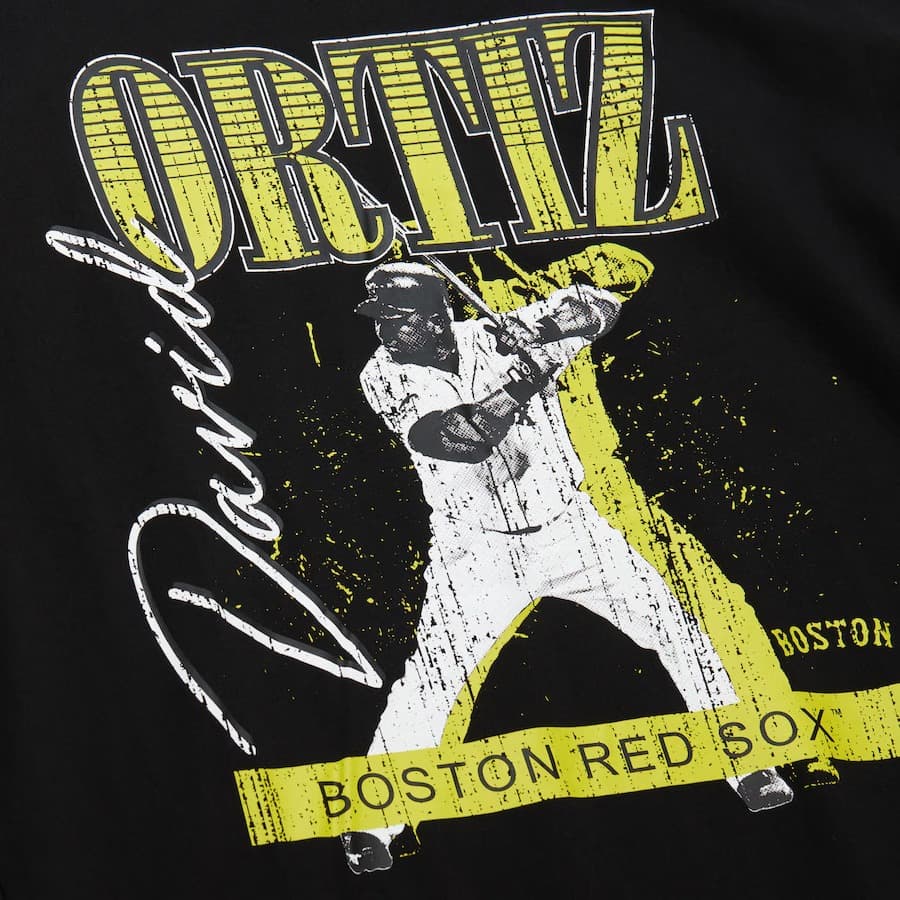 Футболка Mitchell & Ness David Ortiz Black Boston Red Sox Neon Pop Player T-Shirt