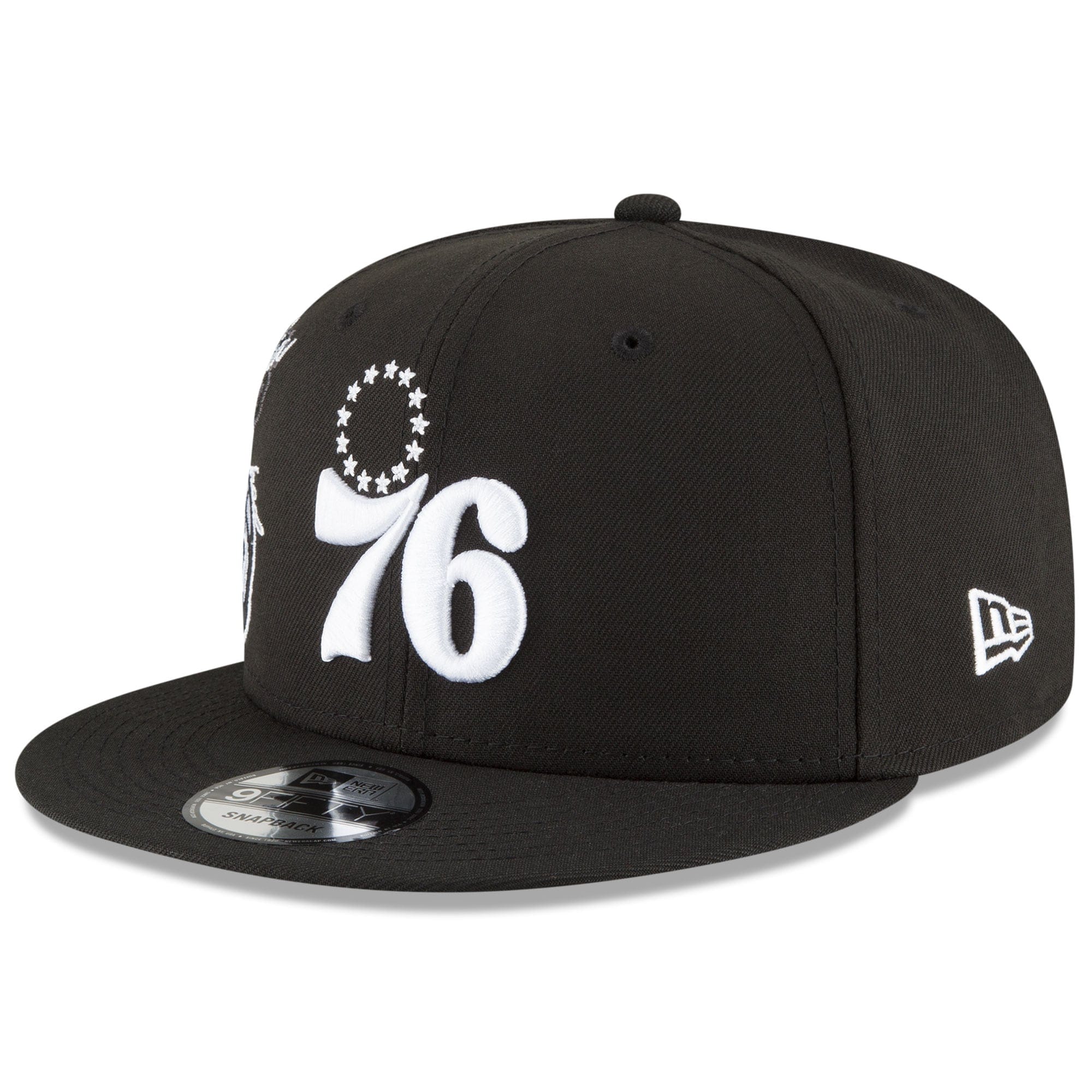 New-Era-BlackWhite-Philadelphia-76ers-Back-Half-9FIFTY-Snapback-Adjustable-Hat-2