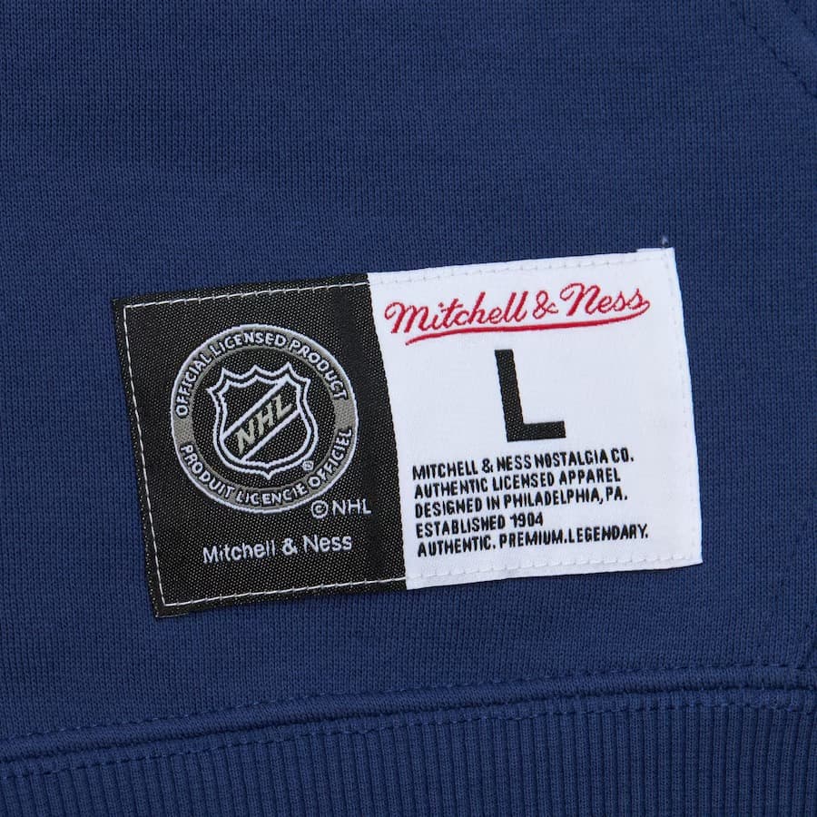 Худи Mitchell & Ness Navy New York Rangers Tonal Logo Heavyweight Fleece Pullover Hoodie