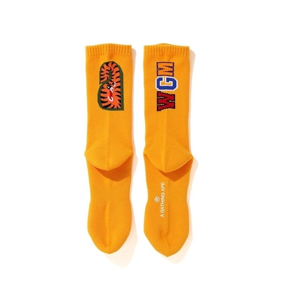 Спортивные носки BAPE Shark Socks (FW20) Orange