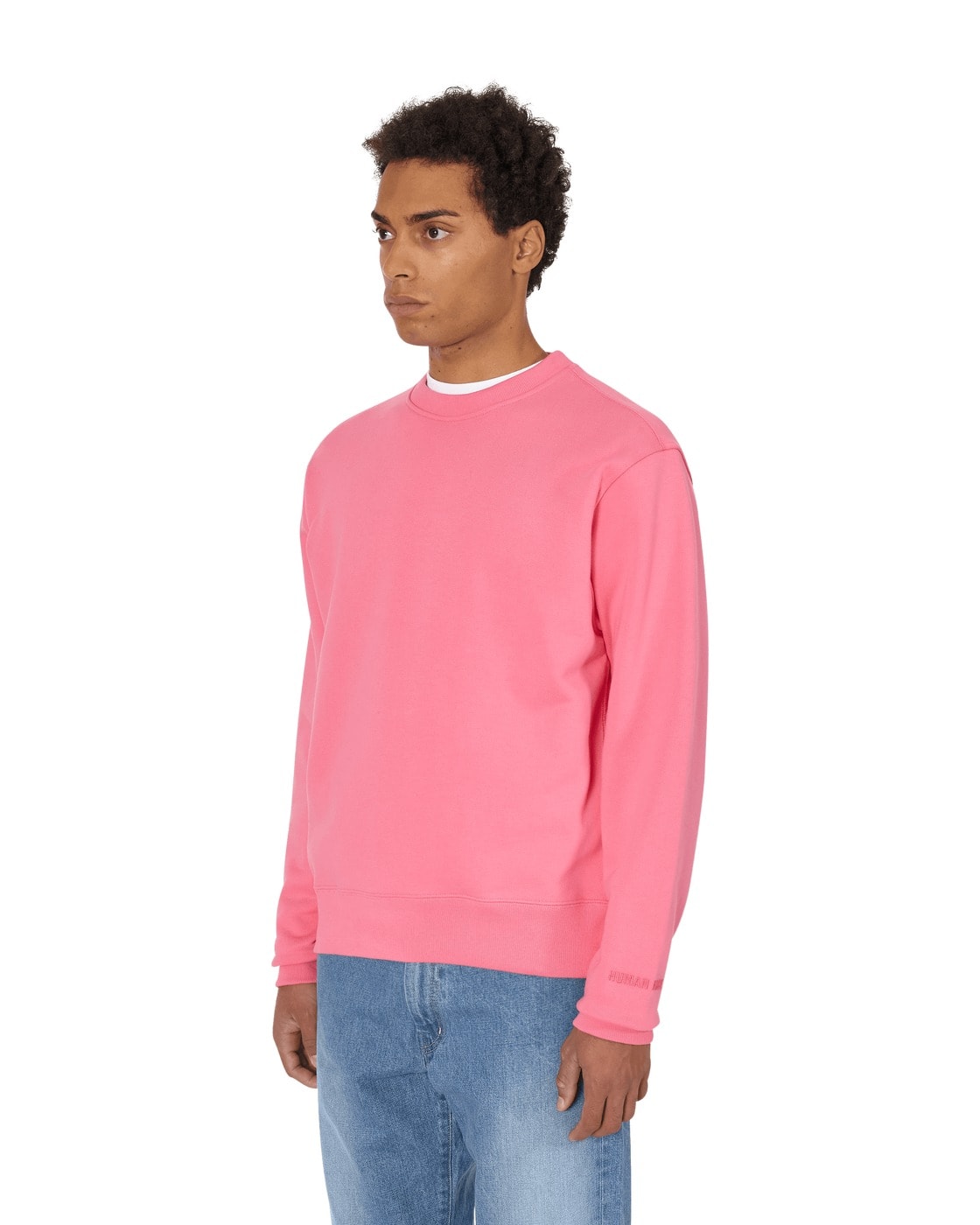 Свитшот adidas Pharrell Williams Basics Crewneck Sweatshirt Semi Solar Pink