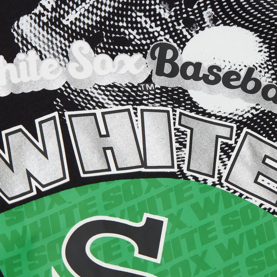 Футболка Mitchell & Ness Black Chicago White Sox Cooperstown Collection Logo Blast T-Shirt