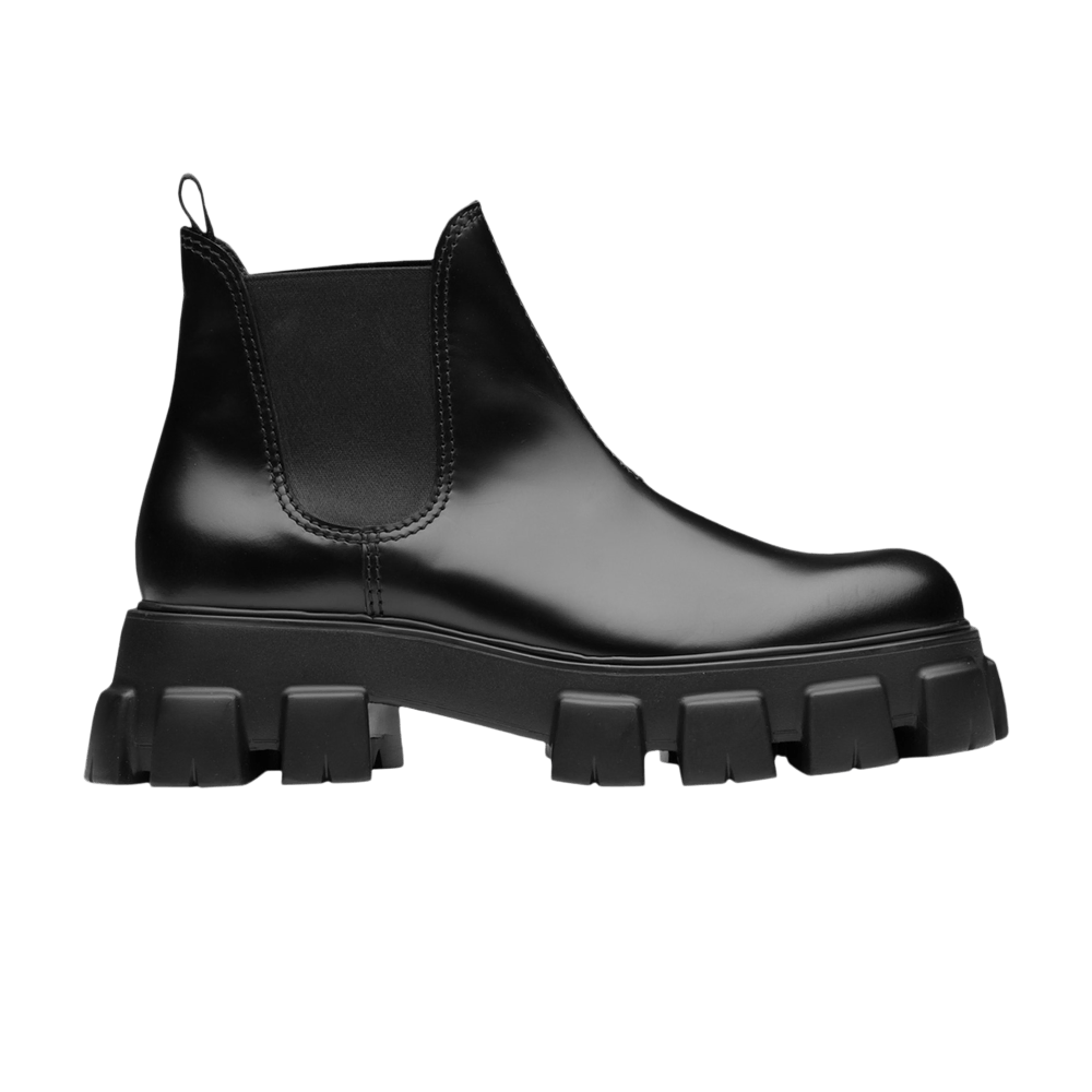Кроссовки Prada Monolith Brushed Leather Chelsea Boot 'Black'