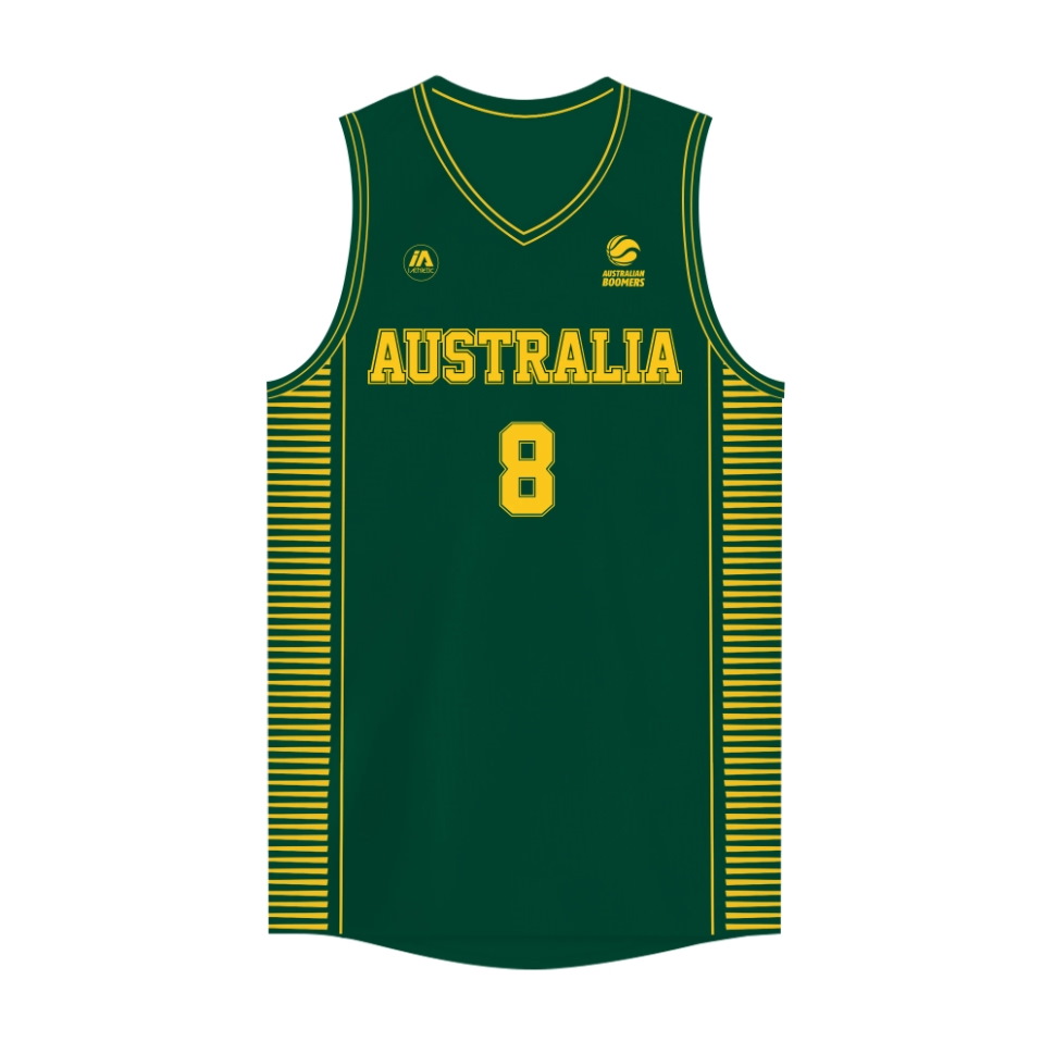 Баскетбольная джерси iAthletic Matthew Dellavedova Australian Boomers National Away Green Jersey