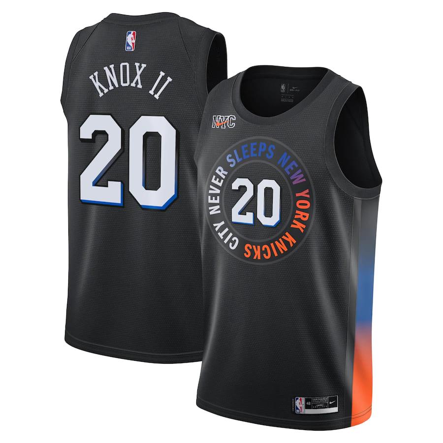 Баскетбольная джерси 2021-22 New York Knicks #20 Kevin Knox II City Edition Swingman Jersey