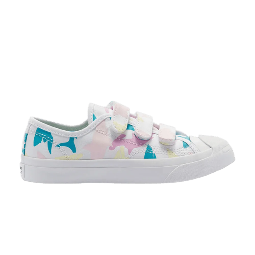 Кроссовки Converse Jack Purcell Low Easy-On PS 'Shark Bite - White'