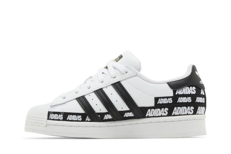 Кроссовки Adidas Superstar J 'Wordmark Heel Stripe - Cloud White'