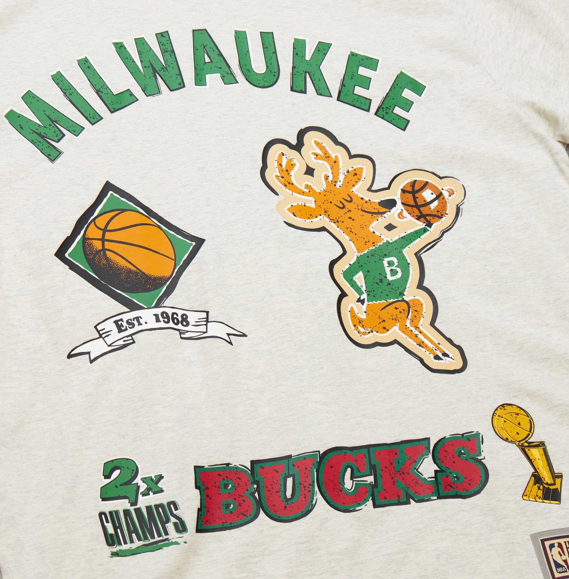 Футболка Mitchell & Ness Legacy Defined SS Tee HWC Milwaukee Bucks
