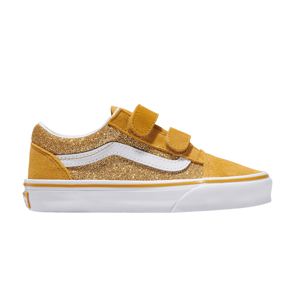 Кроссовки Vans Old Skool V Kids 'Glitter - Champagne Gold Yellow'