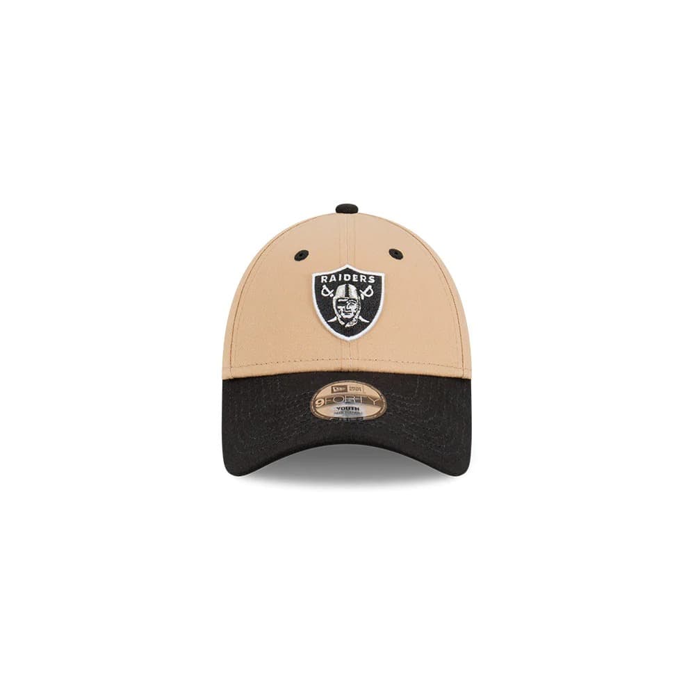 New-Era-Las-Vegas-Raiders-9FORTY-Two-Tone-Youth-NFL-Strapback-Hat-3