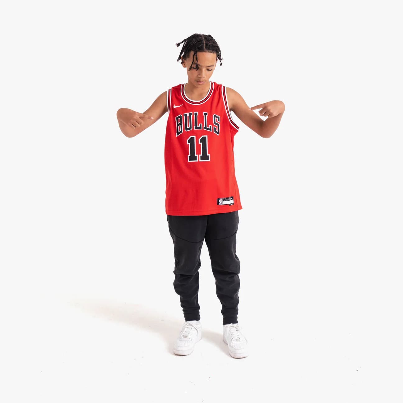 Баскетбольная джерси 2022-23 Chicago Bulls DeMar DeRozan #11 Youth Swingman Icon Edition Red Jersey