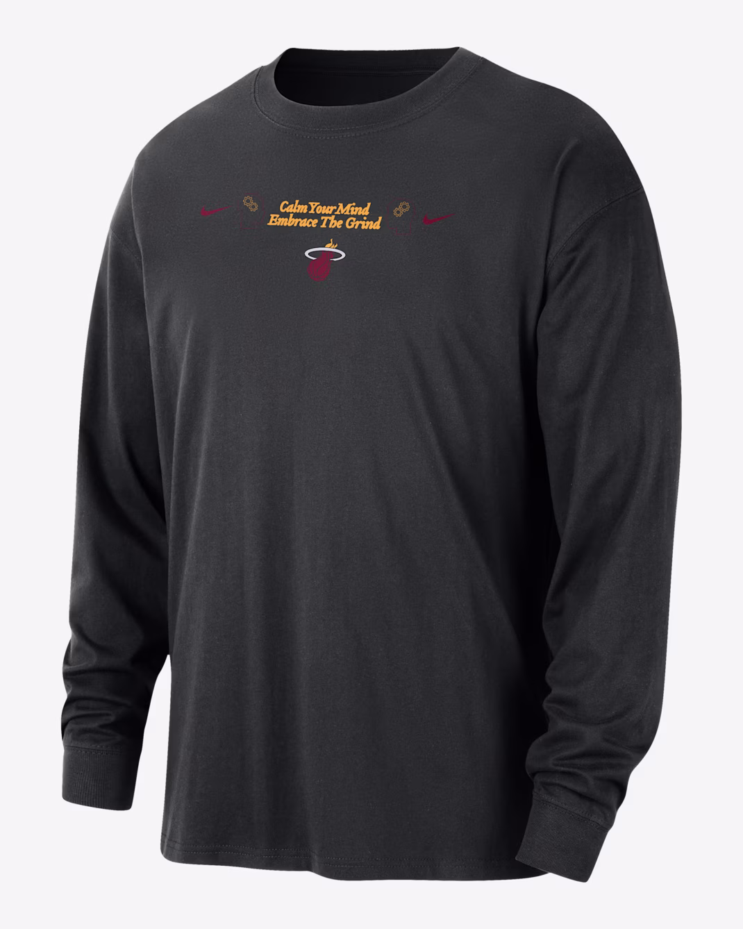 Мужской лонгслив Nike NBA Miami Heat Courtside Black