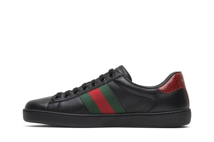 Кроссовки Gucci Ace Leather 'Black'
