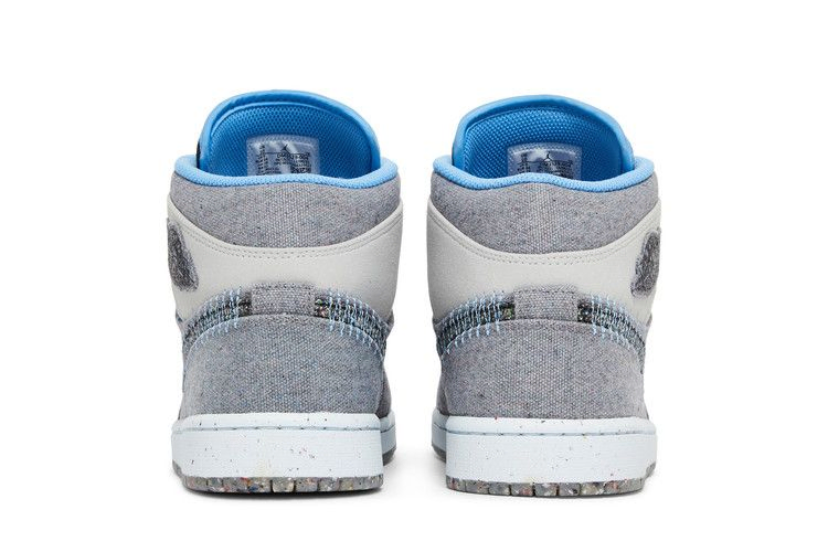 Кроссовки Air Jordan 1 Mid 'Crater Grey University Blue'