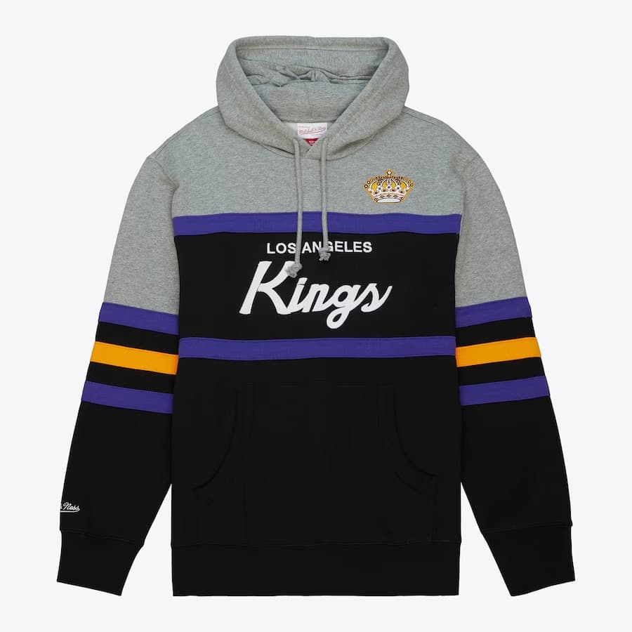 Худи Mitchell & Ness Black Los Angeles Kings Head Coach Pullover Hoodie