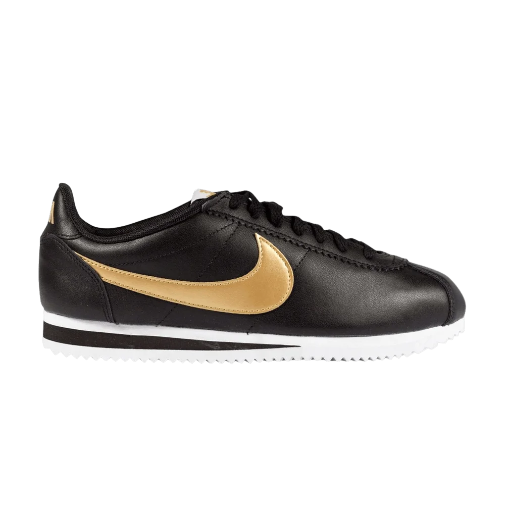 Krossovki-Nike-Wmns-Classic-Cortez-Leather-Black-Metallic-Gold