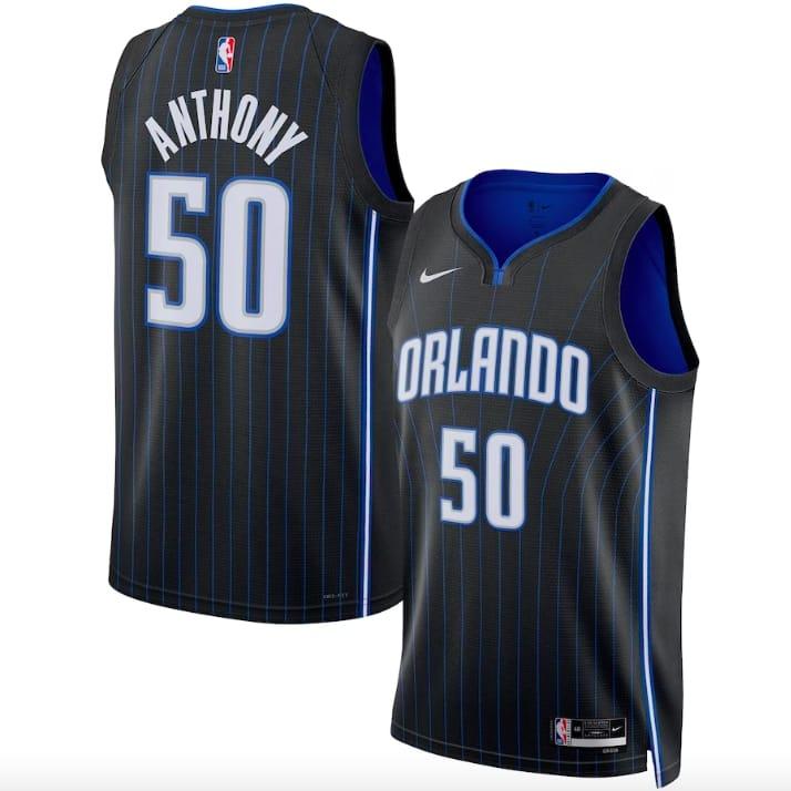 Баскетбольная джерси 2022-23 Orlando Magic #50 Cole Anthony Swingman Icon Black Jersey