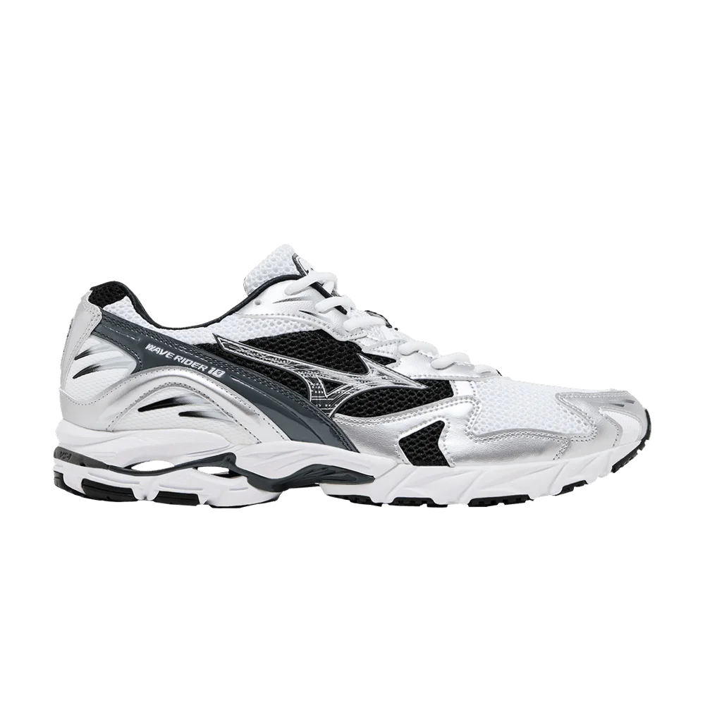 Кроссовки Mizuno Wave Rider 10 'White Silver Black'