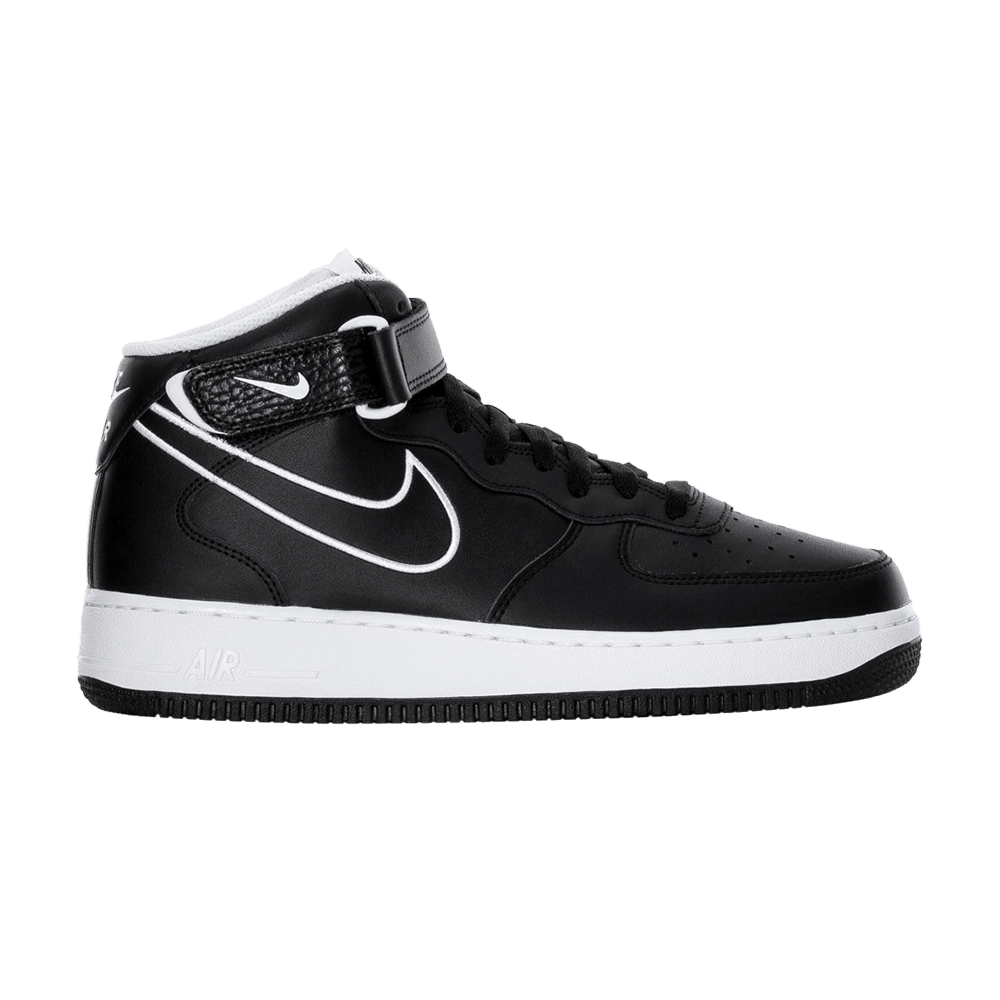 Кроссовки Nike Air Force 1 Mid '07 Leather 'Black White'