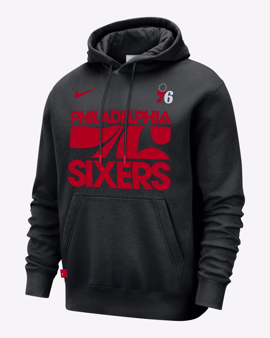 Мужское худи Nike NBA Philadelphia 76ers Club Courtside Black/University Red