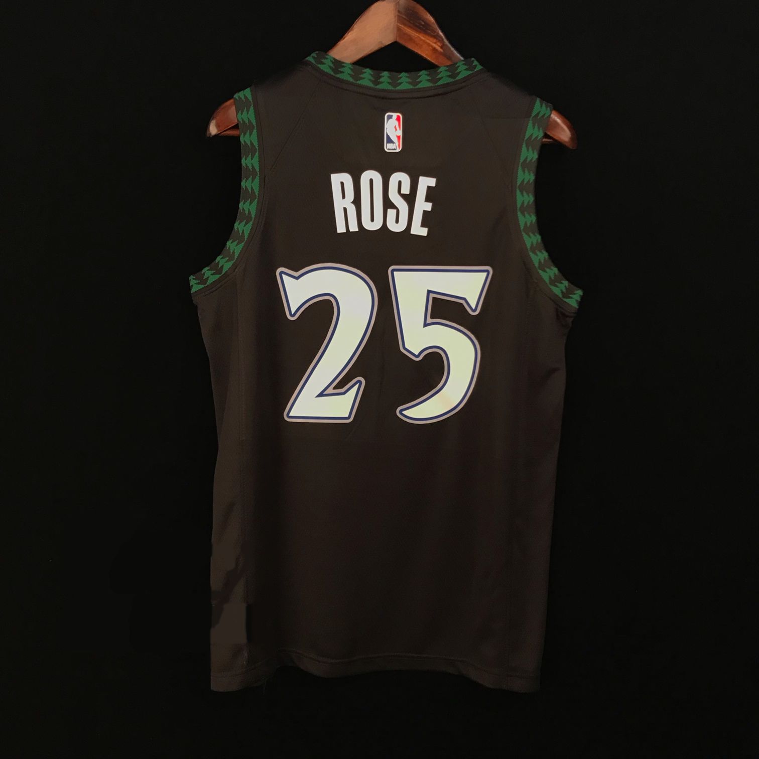 Баскетбольная джерси 2018-19 Derrick Rose Minnesota Timberwolves #25 Classic Edition Black