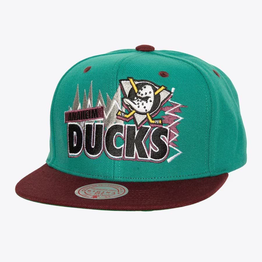 Бейсболка Mitchell & Ness Teal Anaheim Ducks Buzz Vintage Snapback Hat
