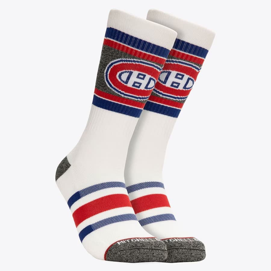 Спортивные носки Mitchell & Ness White Montreal Canadiens Power Play Crew Socks