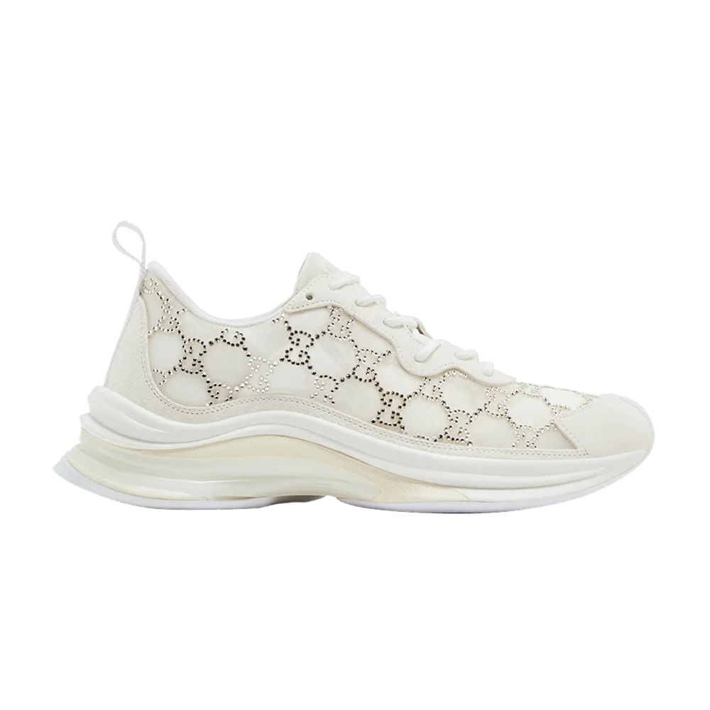 Кроссовки Gucci Wmns Run Sneaker 'GG Crystal - White'
