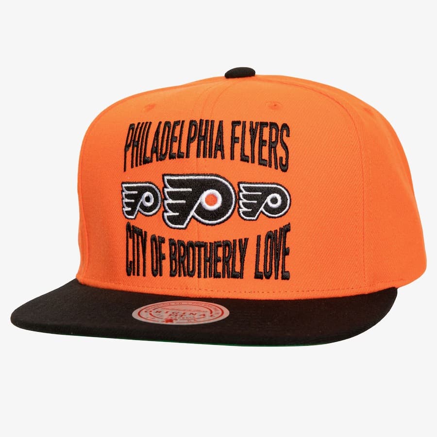 Бейсболка Mitchell & Ness Orange Philadelphia Flyers City Love Vintage Snapback Hat