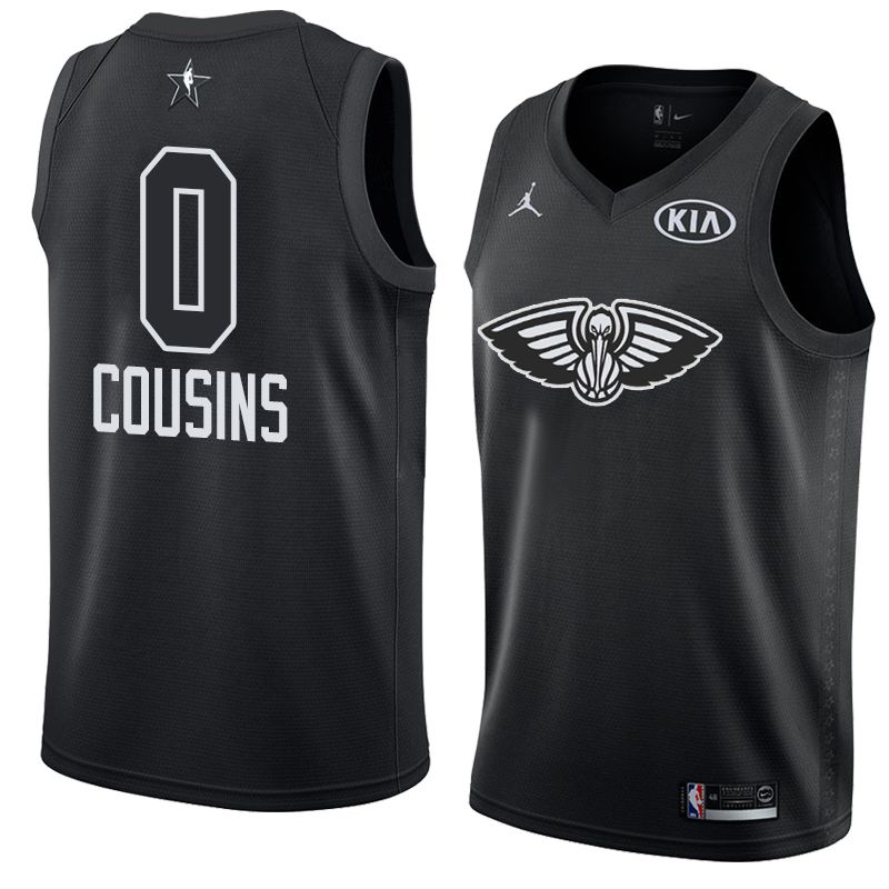 Баскетбольная джерси 2018 All-Star Pelicans DeMarcus Cousins #0 Black Swingman Jersey
