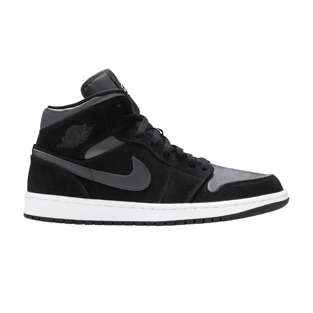 Кроссовки Air Jordan 1 Mid SE Nylon 'Black Grey'