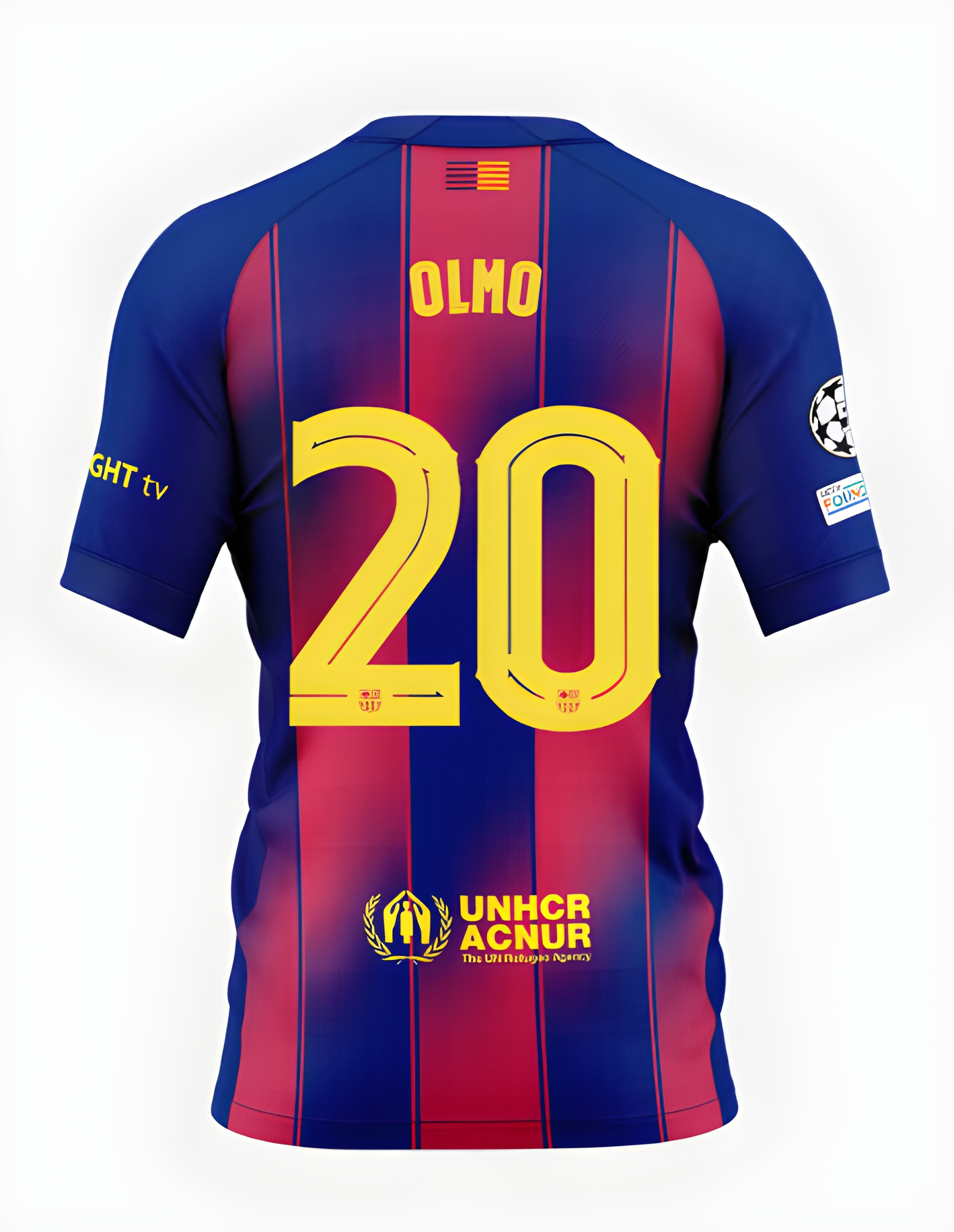 Женское футбольное джерси FC Barcelona 25/26 UCL or La Liga home jersey OLMO