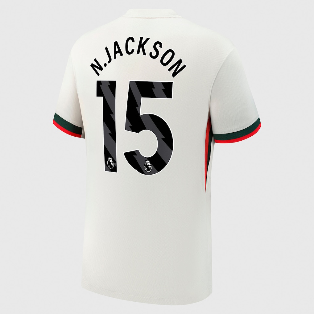 Детское футбольное джерси Chelsea Nike Away Stadium Shirt 2025-26 - N.Jackson 15