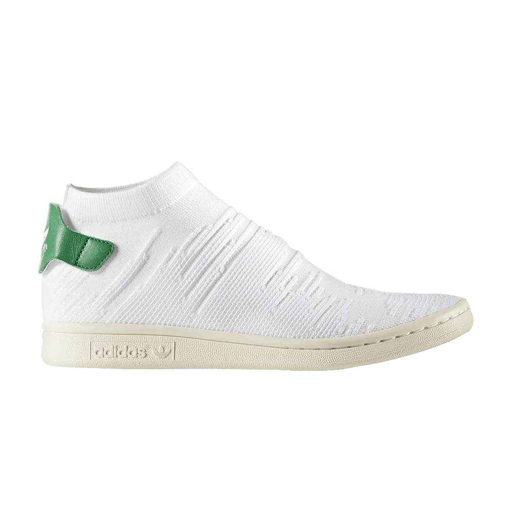 Krossovki-Adidas-Wmns-Stan-Smith-Sock-Primeknit-White-Green