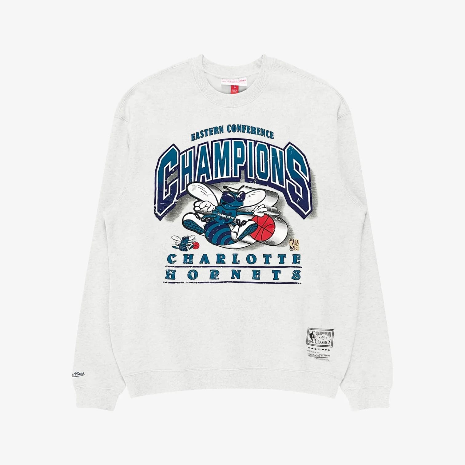 Mitchell-Ness-Charlotte-Hornets-Vintage-Bevelled-NBA-Crew-Neck-Jumper-3