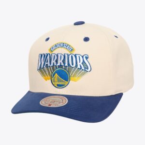 Mitchell-Ness-Cream-Golden-State-Warriors-Horizon-Pro-Crown-Snapback-Hat-300x300