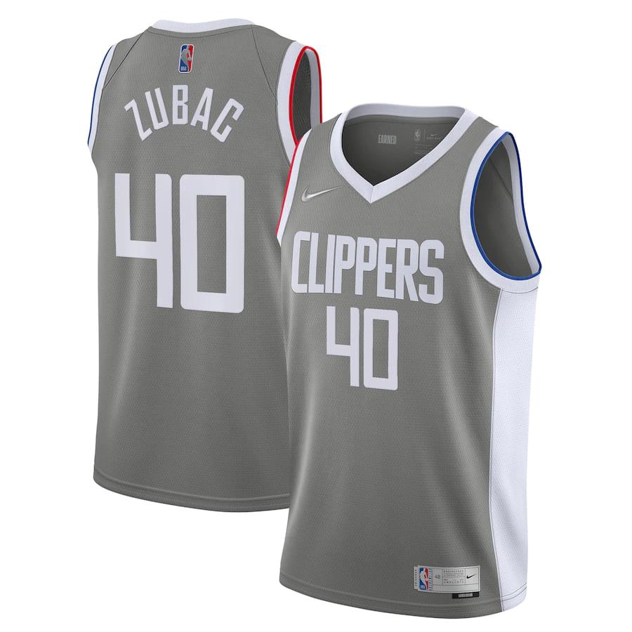 Баскетбольная джерси 2021-22 Los Angeles Clippers #40 Ivica Zubac Earned Edition Swingman Jersey