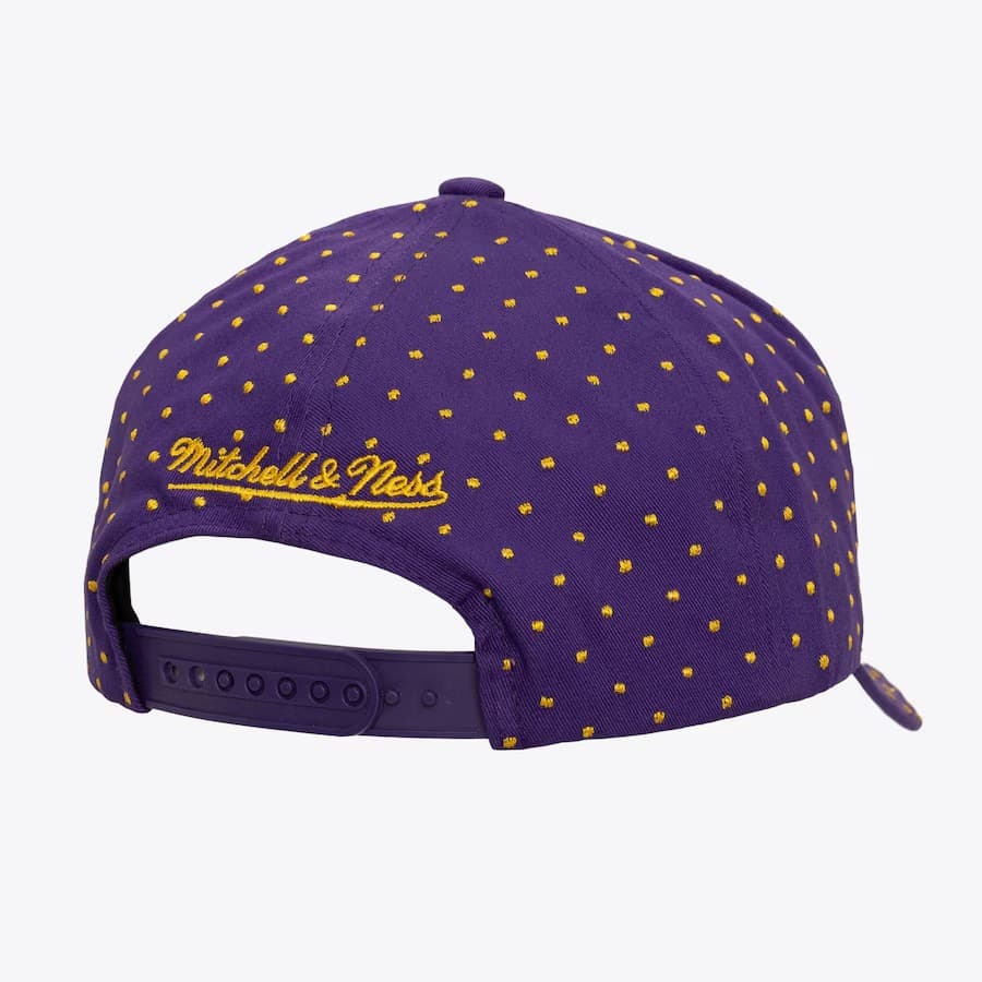 Бейсболка Mitchell & Ness Purple Los Angeles Lakers Polka Polka Pro Adjustable Hat