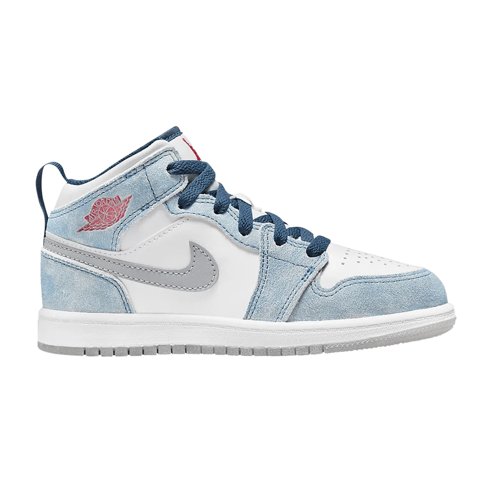 Krossovki-Air-Jordan-1-Mid-SE-PS-French-Blue