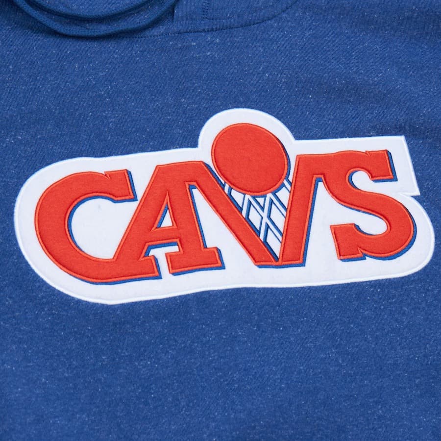 Худи Mitchell & Ness Royal Cleveland Cavaliers Snow Washed Fleece Pullover Hoodie