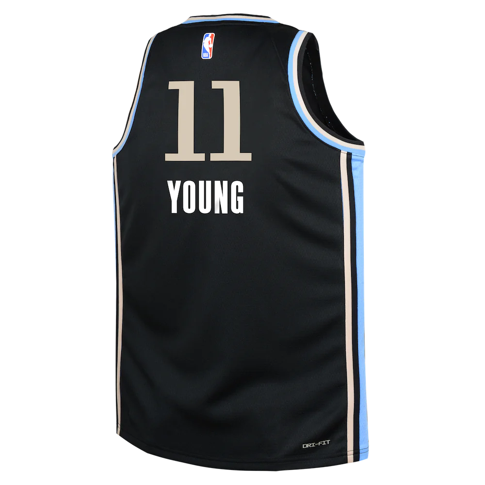 2023-24-Atlanta-Hawks-Trae-Young-11-Youth-Swingman-City-Edition-Black-Jersey-3