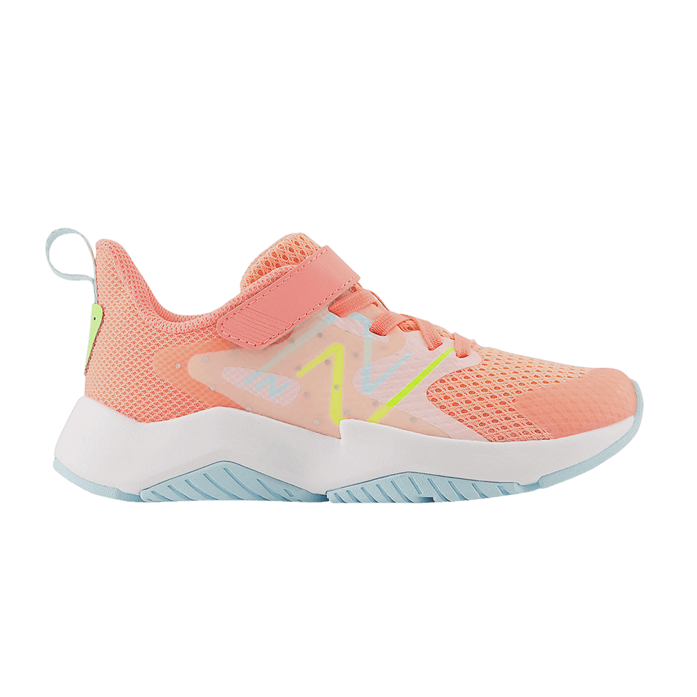 Кроссовки New Balance Rave Run v2 Bungee Lace Top Strap Big Kid Wide 'Grapefruit'