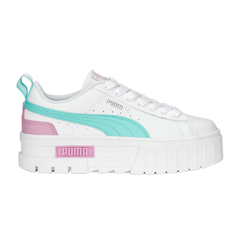 Krossovki-Puma-Mayze-Leather-Jr-White-Mint