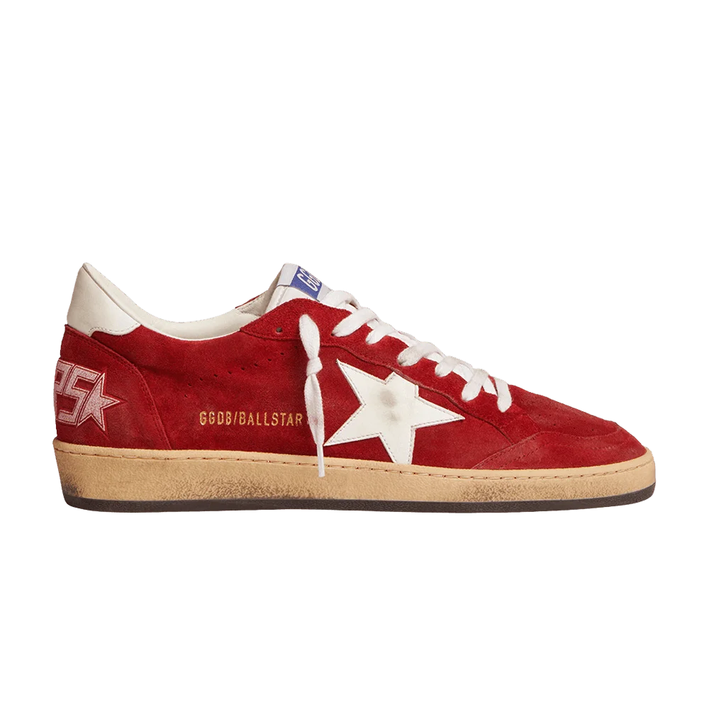 Krossovki-Golden-Goose-Ball-Star-Dark-Red
