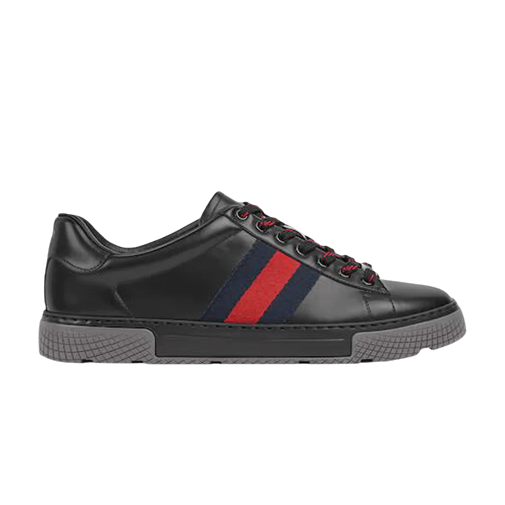Krossovki-Gucci-Ace-Sneaker-Black-Leather