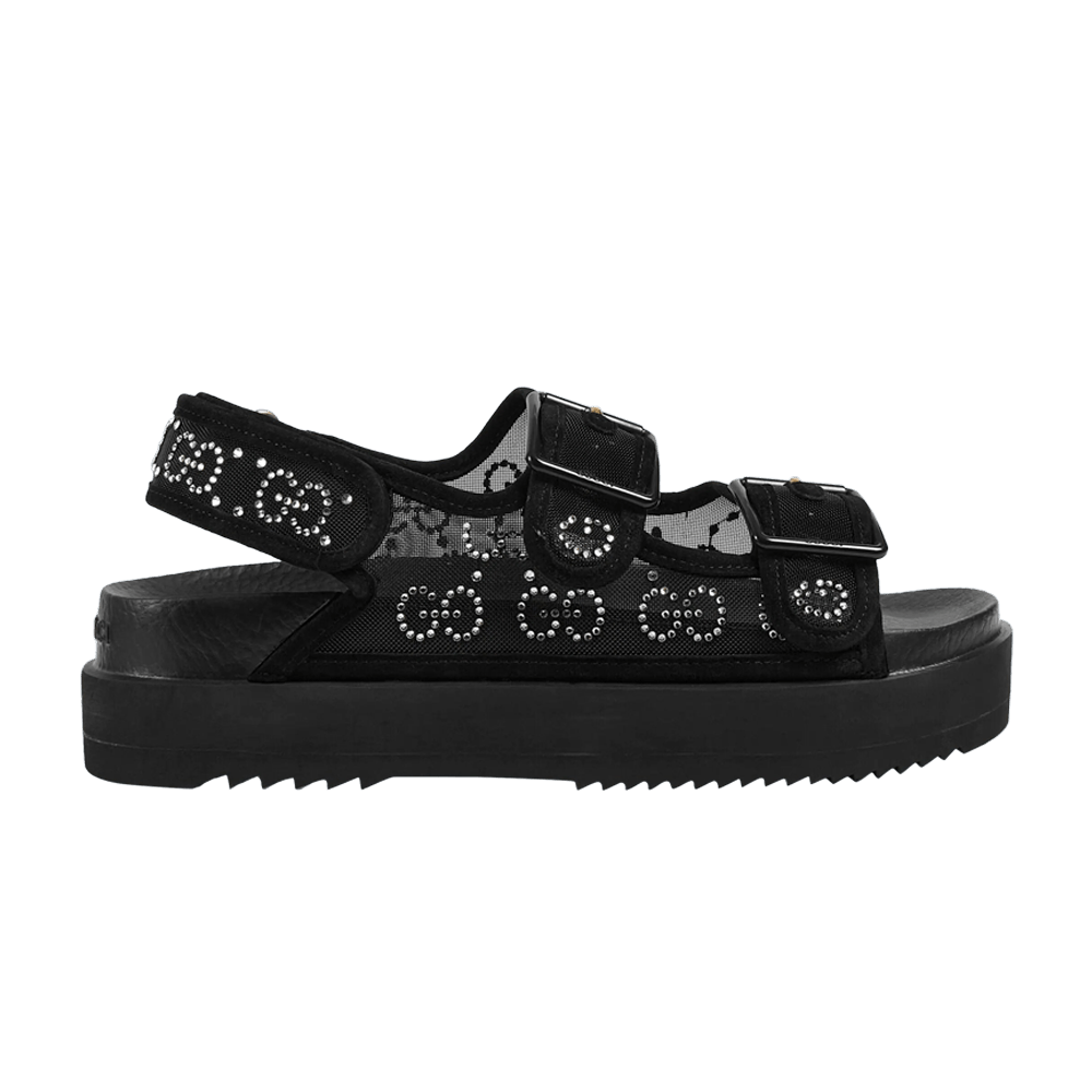 Сандалии Gucci Wmns GG Sandal 'Crystals - Black'